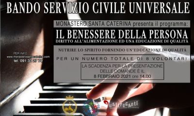 Bando per la selezione di n.8 volontari di Servizio Civile Universale